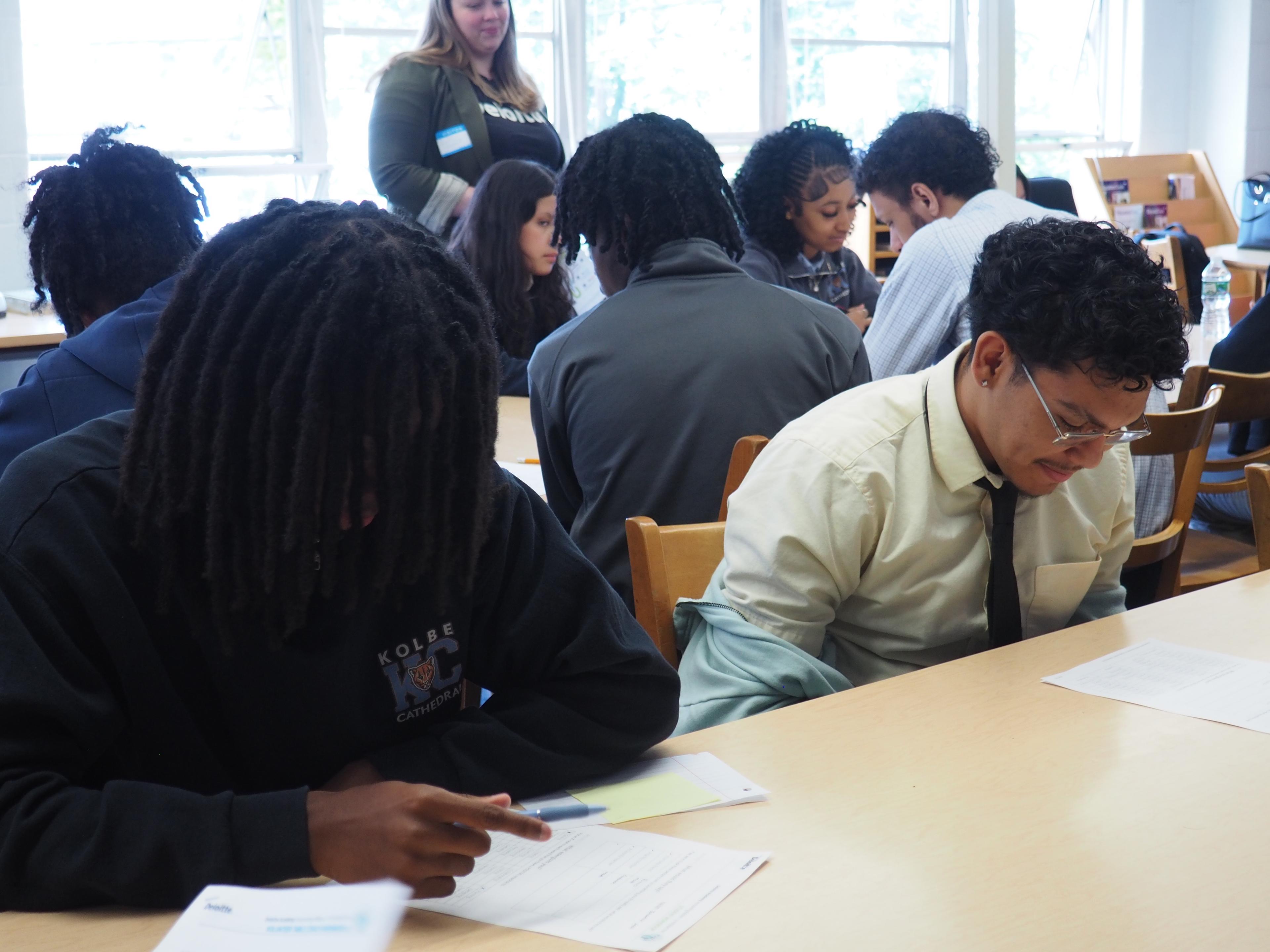 Kolbe Cathedral students focused during an 80-minute class block