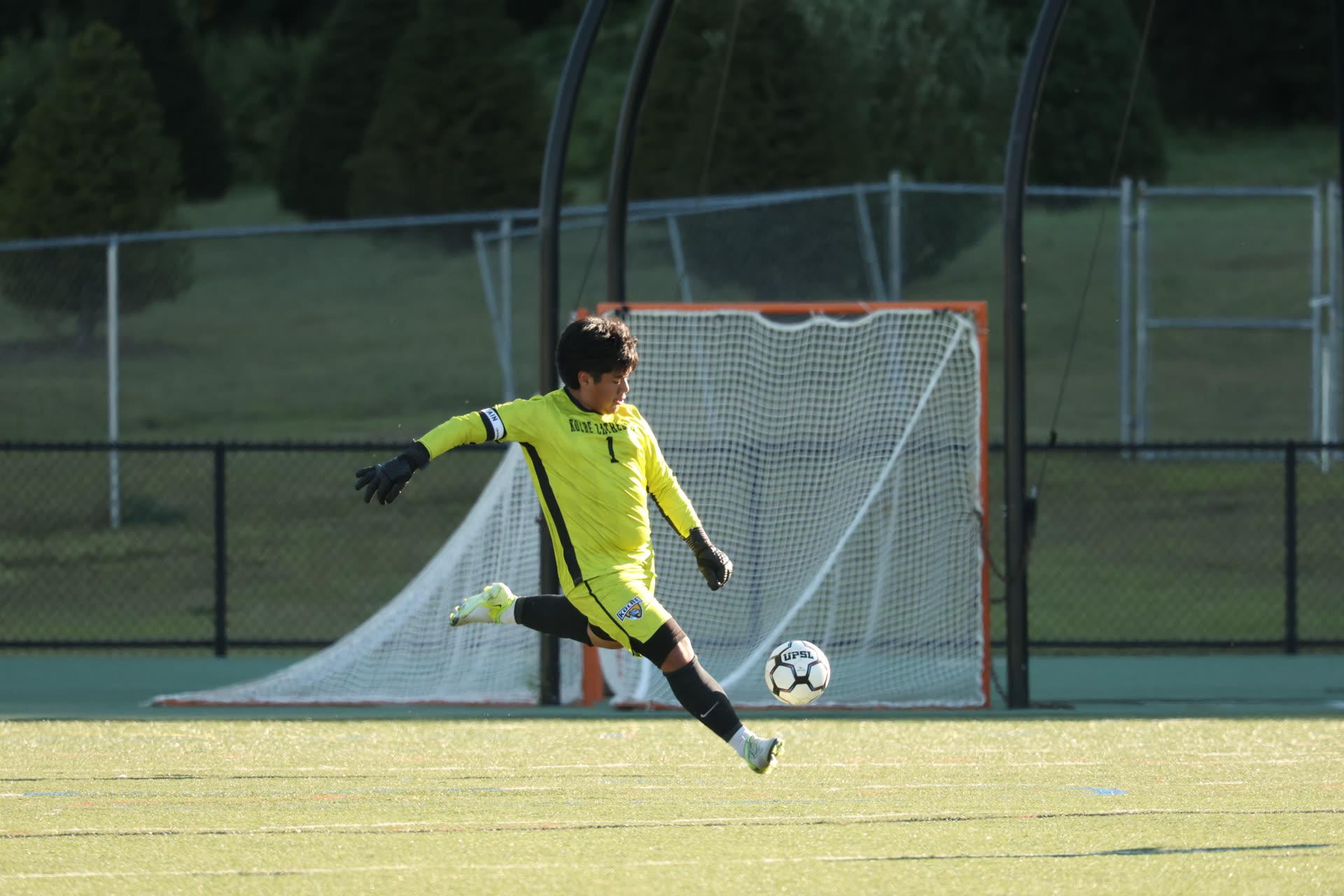 Kolbe Cathedral Cougars boys soccer in action on game day